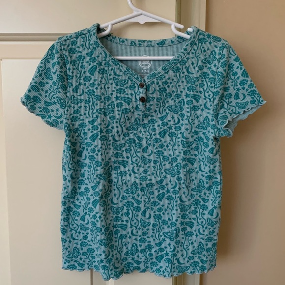 2 Wonder Nation Lettuce Edge 2 Button Tops Size Medium 7/8 - Picture 6 of 8